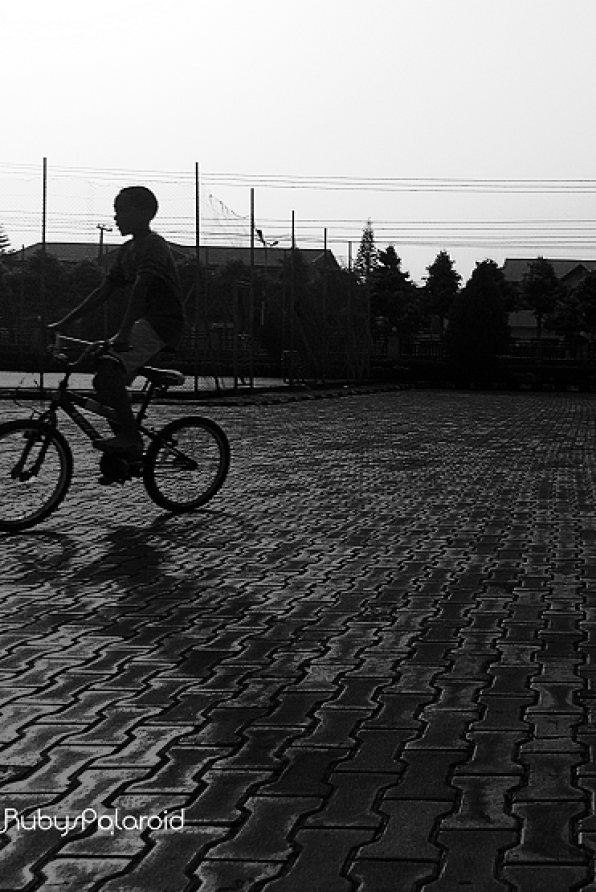 bicycle shadow by rubys polaroid