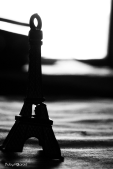 miniature Eiffel silhouette by rubys polaroid