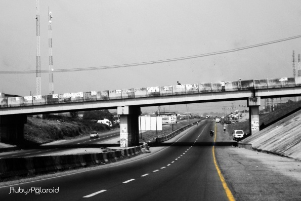 Highway in Ibadan Monochrome by rubys polaroid