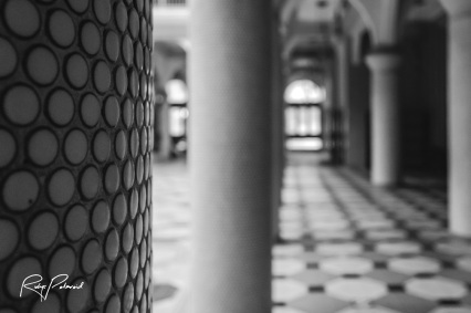 Mosque Mosiac BW by rubys polaroid